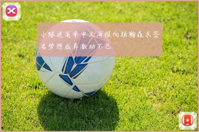 小球迷高举中文海报向杨瀚森求签名梦想成真激动不已